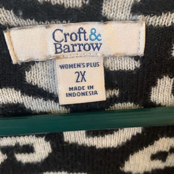 Pre Owned Women’s Croft & Barrow V Neck Long Sleeve Sweater Top Sz XXL Comfort - Picture 7 of 7